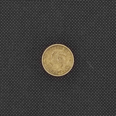 1932 Germany Weimar Republic 10 Reichspfennig, 5, German Coins