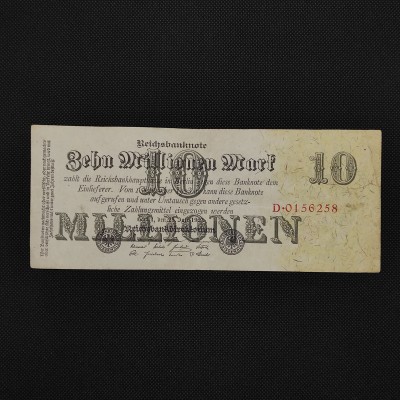 10 Million Marks Weimar Republic 1923, 7, Banknotes of Germany