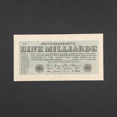Germany 1 Billion Marks 1923, 7, Banknotes of Germany