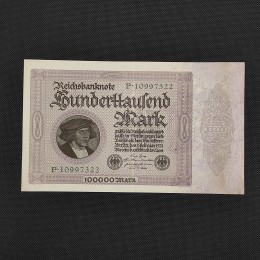 Germany, Weimar Republic, 100000 Marks Banknote, 1923