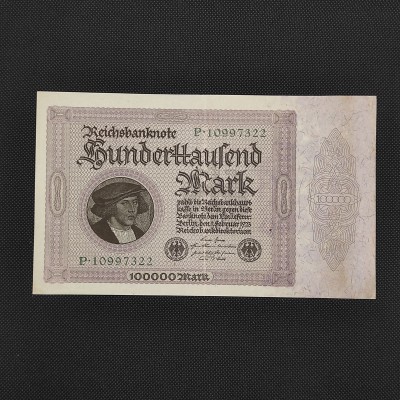 Germany, Weimar Republic, 100000 Marks Banknote, 1923, 9, Banknotes of Germany